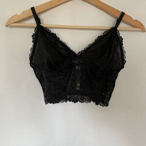 PINK Victoria's Secret bralette top lacy sheer comfortable women's size small